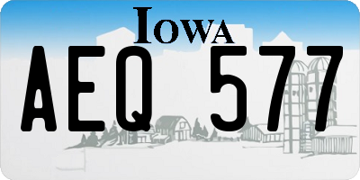 IA license plate AEQ577