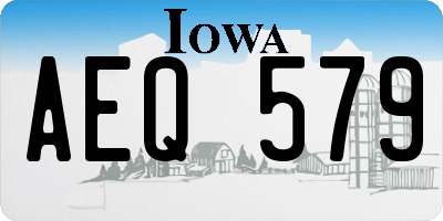 IA license plate AEQ579