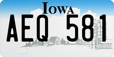 IA license plate AEQ581