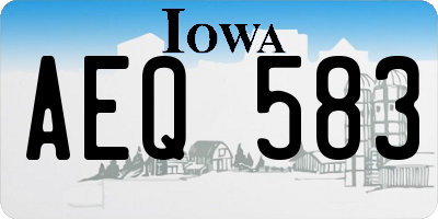 IA license plate AEQ583