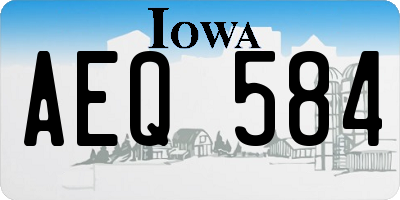 IA license plate AEQ584