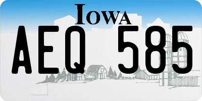 IA license plate AEQ585