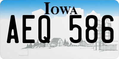 IA license plate AEQ586