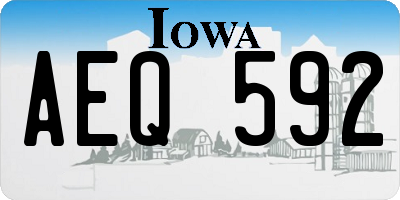 IA license plate AEQ592