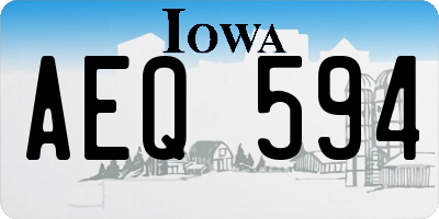 IA license plate AEQ594