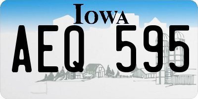 IA license plate AEQ595