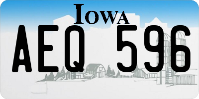 IA license plate AEQ596