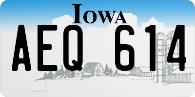 IA license plate AEQ614
