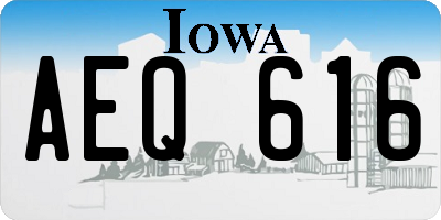 IA license plate AEQ616