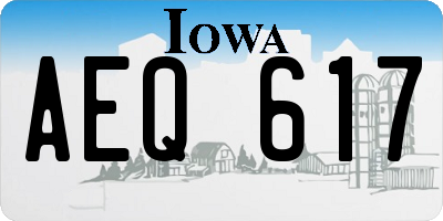 IA license plate AEQ617