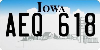 IA license plate AEQ618