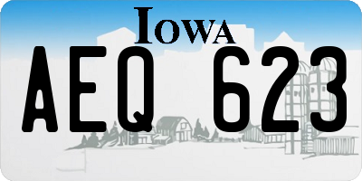 IA license plate AEQ623