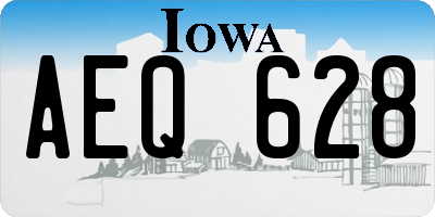 IA license plate AEQ628
