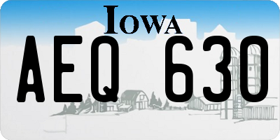 IA license plate AEQ630