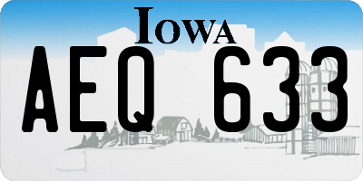 IA license plate AEQ633