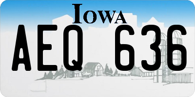IA license plate AEQ636