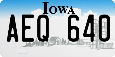 IA license plate AEQ640