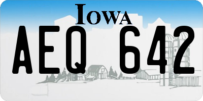 IA license plate AEQ642