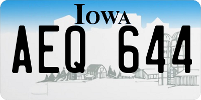 IA license plate AEQ644