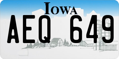 IA license plate AEQ649