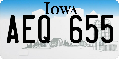 IA license plate AEQ655
