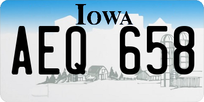 IA license plate AEQ658