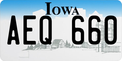 IA license plate AEQ660
