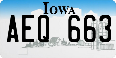 IA license plate AEQ663