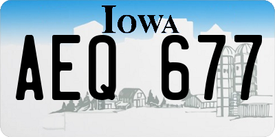 IA license plate AEQ677