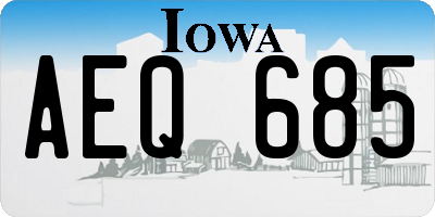 IA license plate AEQ685