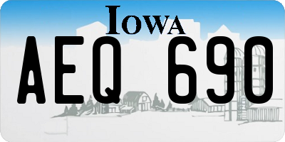 IA license plate AEQ690