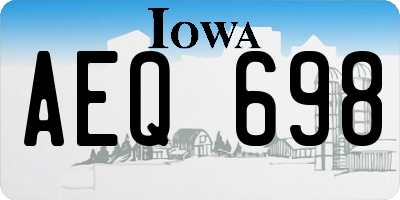 IA license plate AEQ698
