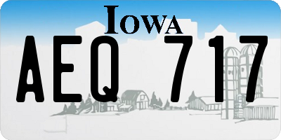 IA license plate AEQ717