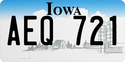 IA license plate AEQ721