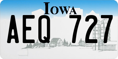 IA license plate AEQ727