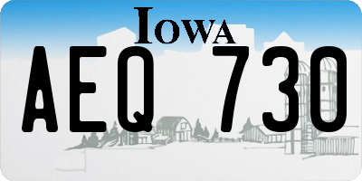 IA license plate AEQ730