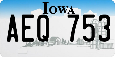 IA license plate AEQ753