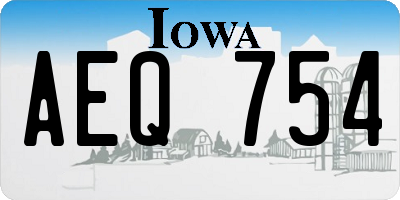 IA license plate AEQ754
