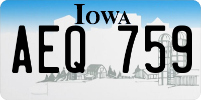 IA license plate AEQ759