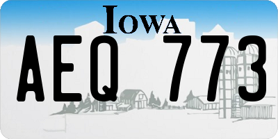 IA license plate AEQ773