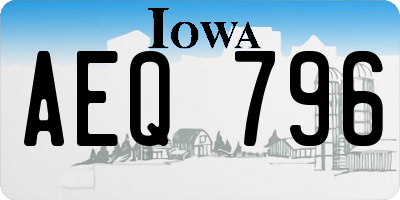 IA license plate AEQ796