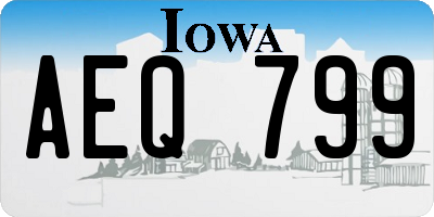 IA license plate AEQ799