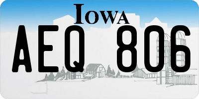 IA license plate AEQ806