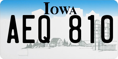 IA license plate AEQ810