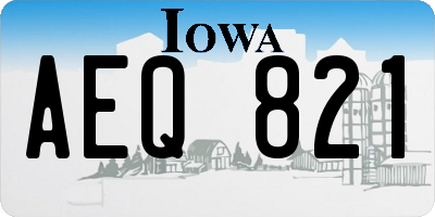 IA license plate AEQ821