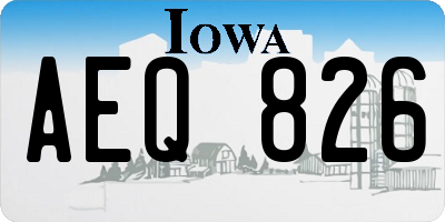 IA license plate AEQ826