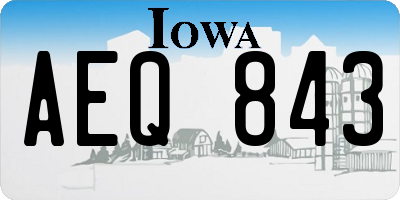 IA license plate AEQ843