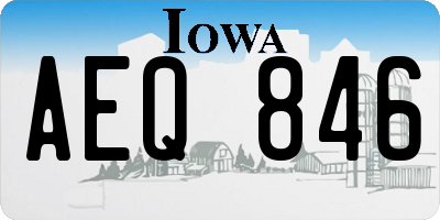 IA license plate AEQ846