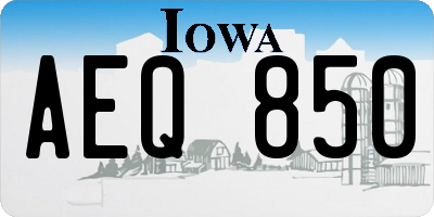 IA license plate AEQ850