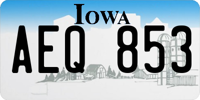 IA license plate AEQ853